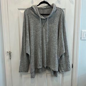 Chic Soul Gray Blanket Hoodie - 2X